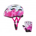 Dětská cyklistická helma Etape REBEL, bílá/růžová
