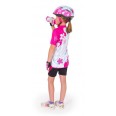 Dětská cyklistická helma Etape REBEL, bílá/růžová
