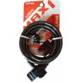 zámek spirála MAX1 1800x8 mm 4 klíče, černý