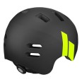 Etape – dětská cyklistická přilba BUDDY, černá/žlutá fluo mat