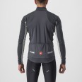Castelli – pánská bunda Mortirolo 6S, dark gray/silver gray-red reflex