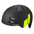 Etape – dětská cyklistická přilba BUDDY, černá/žlutá fluo mat