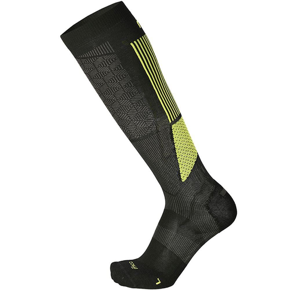 Lyžařské ponožky CALZA SKI M1 MEDIUM WEIGHT, NERO/fluo, S (35-37)