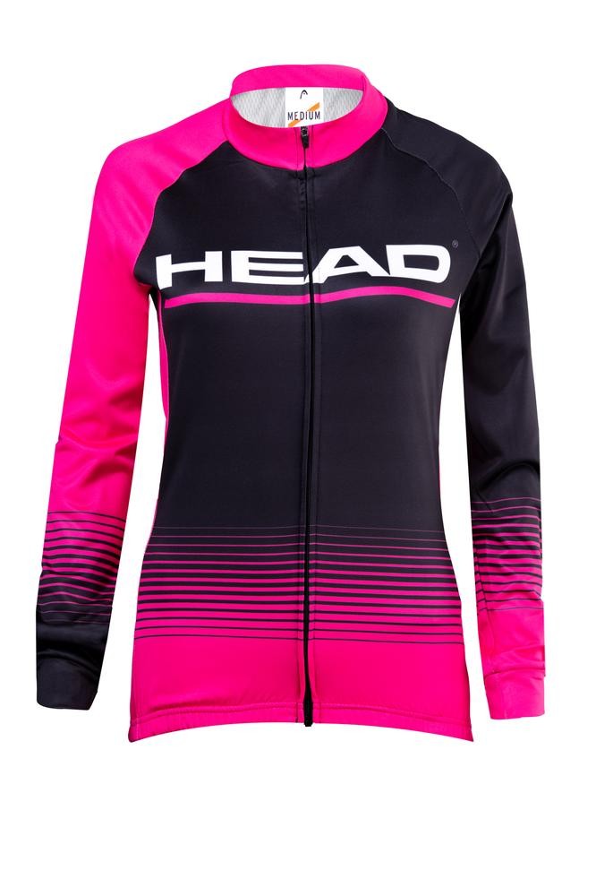 Cyklistický dres/bunda HEAD TEAM dámský černá/růžová vel.M