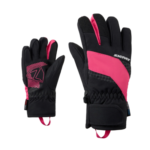 Lyžařské rukavice Ziener LUUKI-Z AS® AW JUNIOR Black Pop Pink