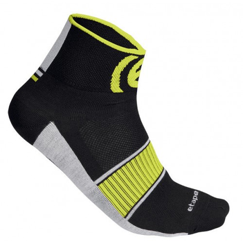 Ponožky Etape SOX, černá/žlutá fluo