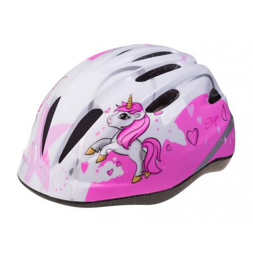 Dětská cyklistická helma Etape REBEL bílá/růžová
