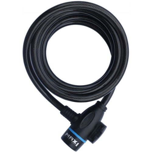 zámek spirála MAX1 1800x8 mm 4 klíče, černý