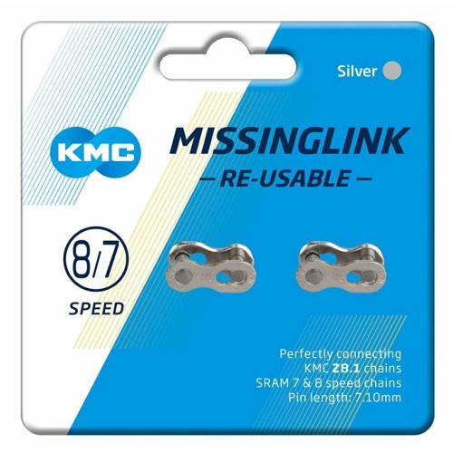 Spojka řetězu KMC 7-8R  EPT povrch, šedý 7,1 mm,