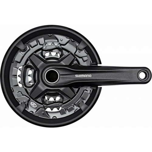 Kliky SHIMANO FC-MT210-L, 175mm 40-30-22 zubů, černé, s krytem, 9 speed, v krabičce