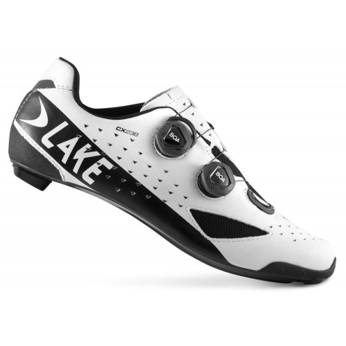 tretry LAKE CX238 Carbon bílo/černé vel.50