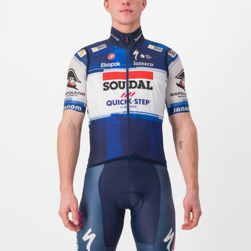Castelli – vesta Quick Step Pro Light Wind, dark blue/white