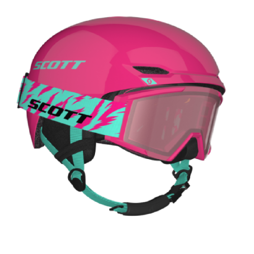 Lyžařská helma Scott KEEPER 2 + brýle Jr SHIELD Neon Pink/Mint Green