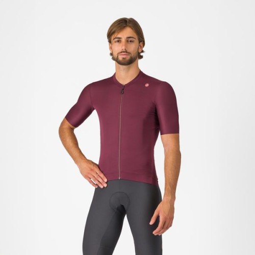 Castelli - pánský dres Espresso, deep bordeaux/silver moon
