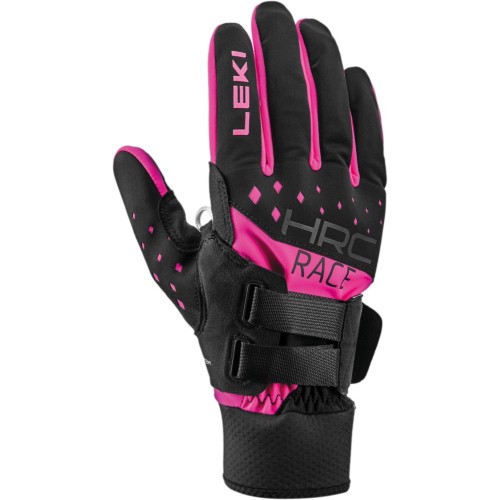 Běžkařské rukavice Leki HRC Race Shark black/pink