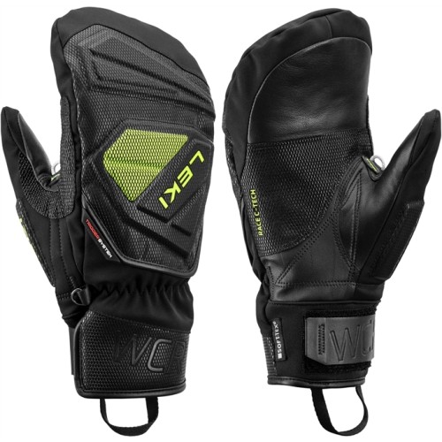 Lyžařské rukavice Leki WCR C-TECH 3D Mitt black/Ice Lemon