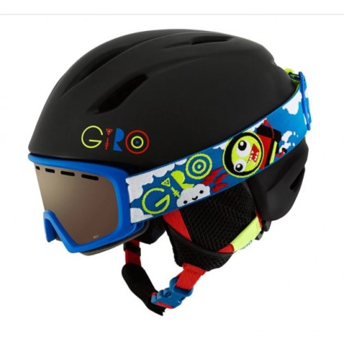 Dětská lyžařská helma+brýle Giro LAUNCH black vel.48,5-52cm