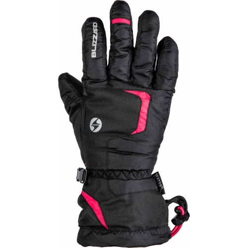 lyžařské rukavice BLIZZARD Reflex junior ski gloves, black/pink