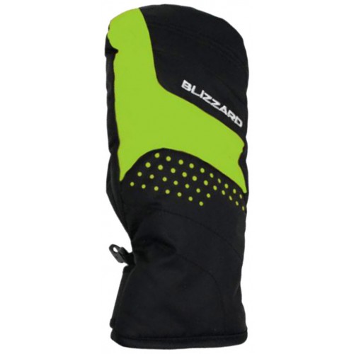 lyžařské rukavice BLIZZARD Mitten junior ski gloves, black/yellow