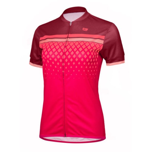 Etape – dámský dres DIAMOND, bordeaux/růžová