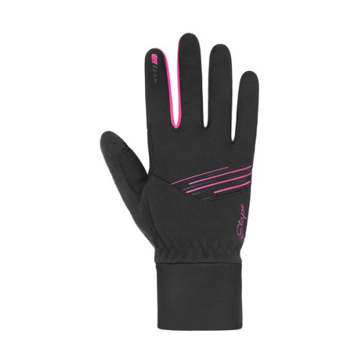Etape – dámské rukavice JASMINE WS+, černá/růžová