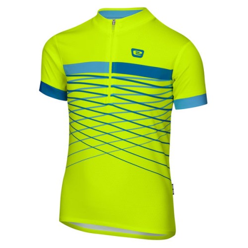 Etape – dětský dres LUCKY, žlutá fluo/modrá
