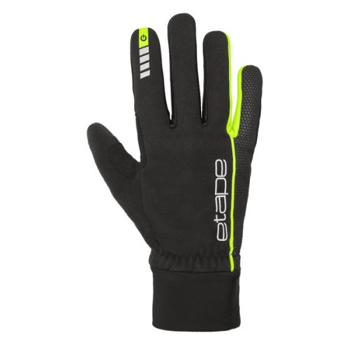 Etape – rukavice PEAK WS+, černá/žlutá fluo