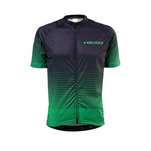 Cyklistický dres CLASSIC pánský černá/zelená