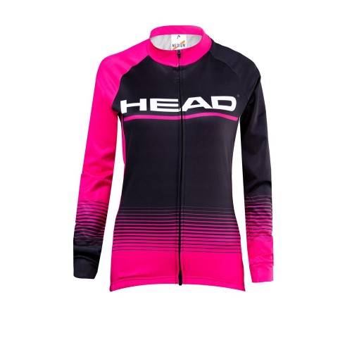 Cyklistický dres/bunda  HEAD TEAM dámský černá/růžová