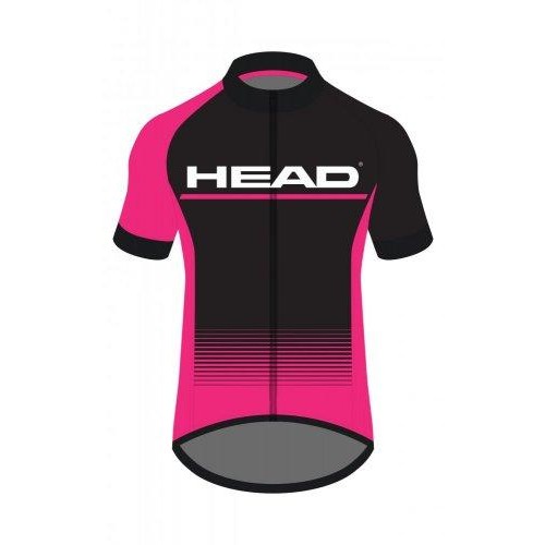 Cyklistický dres  HEAD TEAM Dětský černá/růžová
