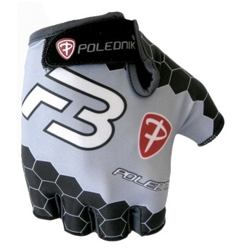 Cyklistické rukavice Polednik F3 New černo-šedé