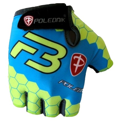 Cyklistické rukavice Polednik F3 New modro-zelené