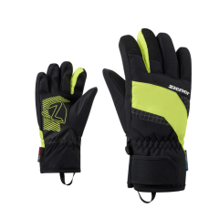 Lyžařské rukavice Ziener LUUKI-Z AS® AW JUNIOR Black Lime Green