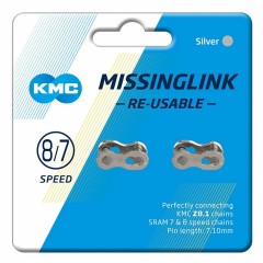 Spojka řetězu KMC 7-8R  EPT povrch, šedý 7,1 mm,