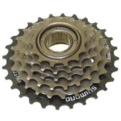 6-kolo SHIMANO MF-TZ500 14-28 zubů, hnědé/černé