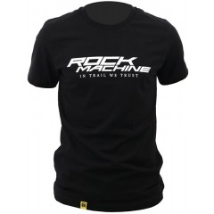 tričko ROCK MACHINE unisex černé vel. XL logo IN TRAIL WE TRUST