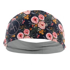 Sportovní čelenka An.ywhere Unisex KVĚTY ČERNÁ