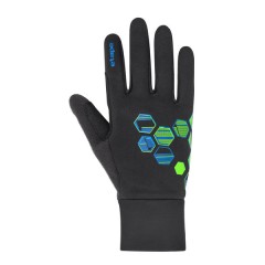 Etape – dětské rukavice PUZZLE WS, černá/zelená