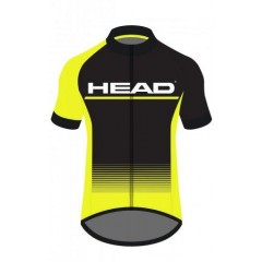 Cyklistický dres  HEAD TEAM Dětský černá/žlutá