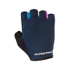 Cyklistické rukavice Kross FLOW FEMI LINE SF - Dark Blue